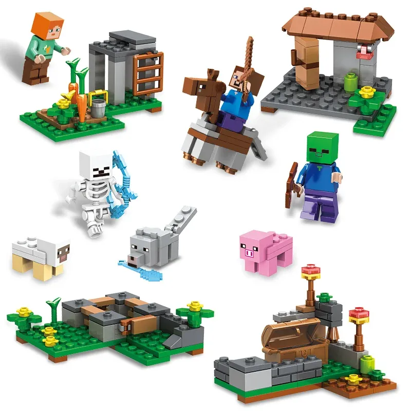 Конструктор Майнкрафт My World Лісова схованка село з героями мобами та пастками 233 дет. - фото 2 Конструктор Майнкрафт My World Лісова схованка село з героями мобами та пастками 233 дет. - фото 2