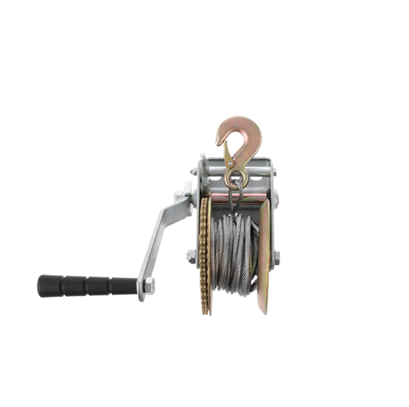 Лебедка рычажная барабанная Intertool GT1454 тяговое усилие 450 кг стальной трос