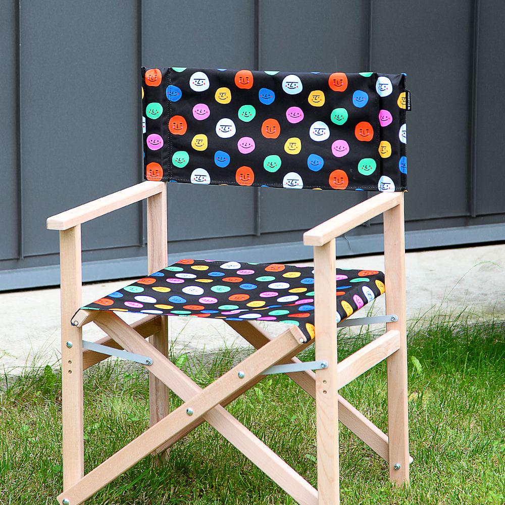 Стул садовый деревянный Presentville Разноцветные улыбки 58х50х88 см (STS_25J017)