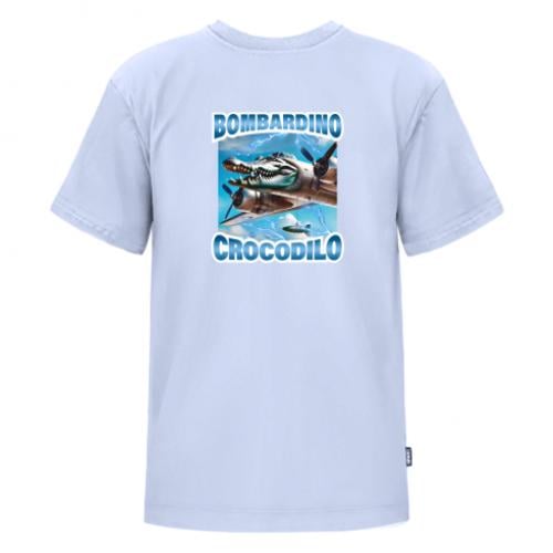 Футболка детская FATLINE Premium Bombardino Crocodilo meme 152 см Бледно-голубой (19360798-14-211303-XXL)