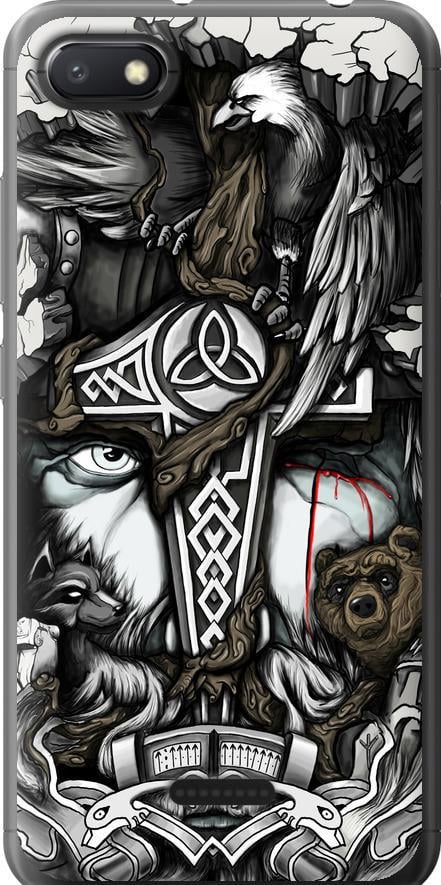 Чехол на Xiaomi Redmi 6A Тату Викинг (4098u-1531-42517)