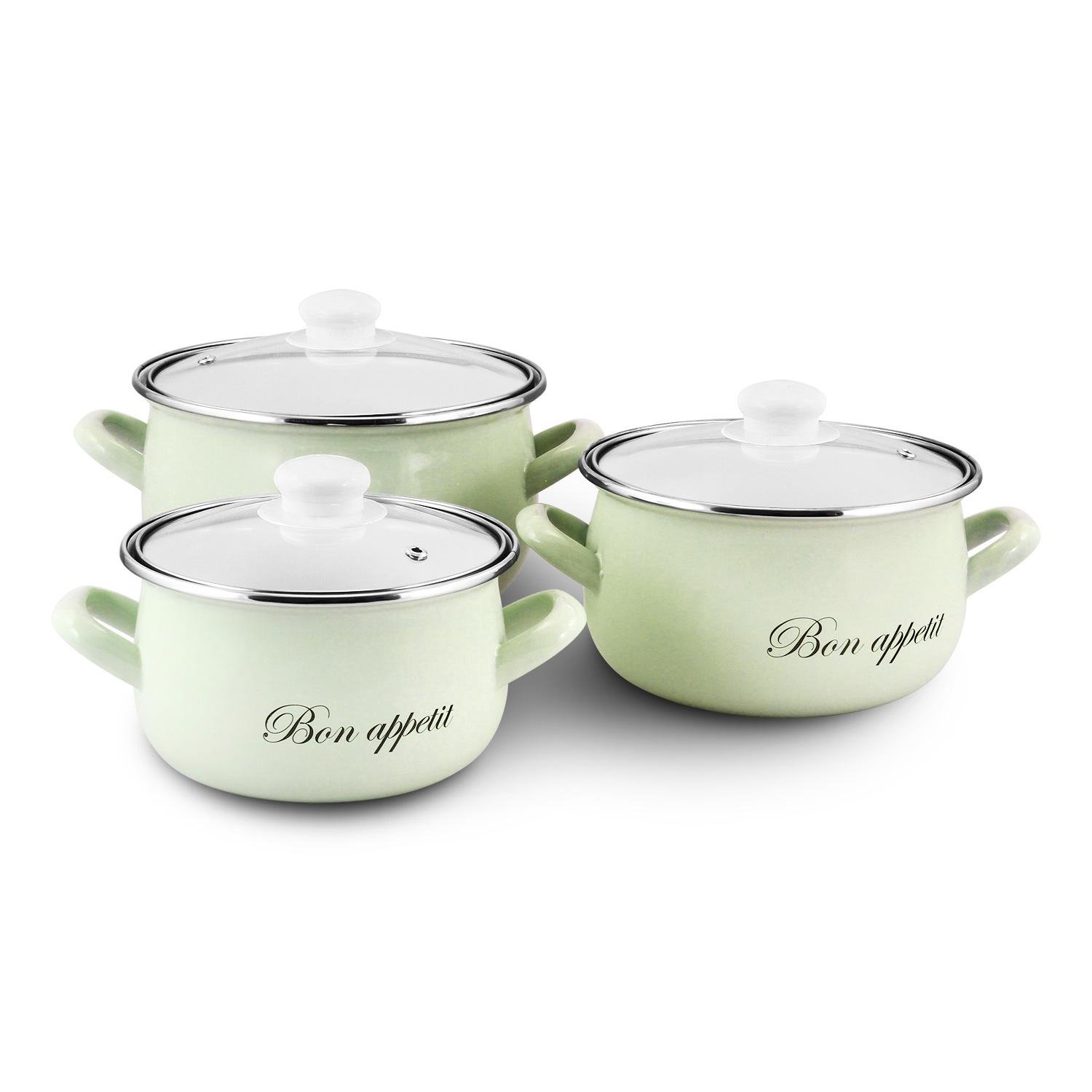 Набір каструль Interos Bon Appetit 6 предметів (2234B) Набір каструль Interos Bon Appetit 6 предметів (2234B)