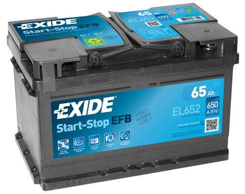 Акумулятор автомобільний EXIDE Start-Stop EL652 EFB EN 6СТ-65 Ah АзЕ 650 A (76058)