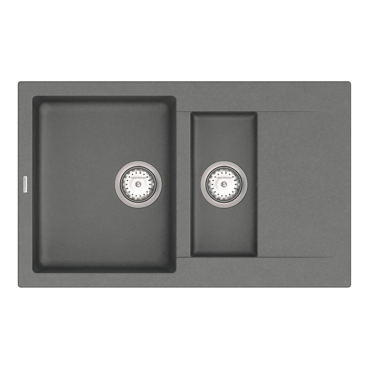 Кухонна мойка с сифоном Orman OMP 04.80 Gray