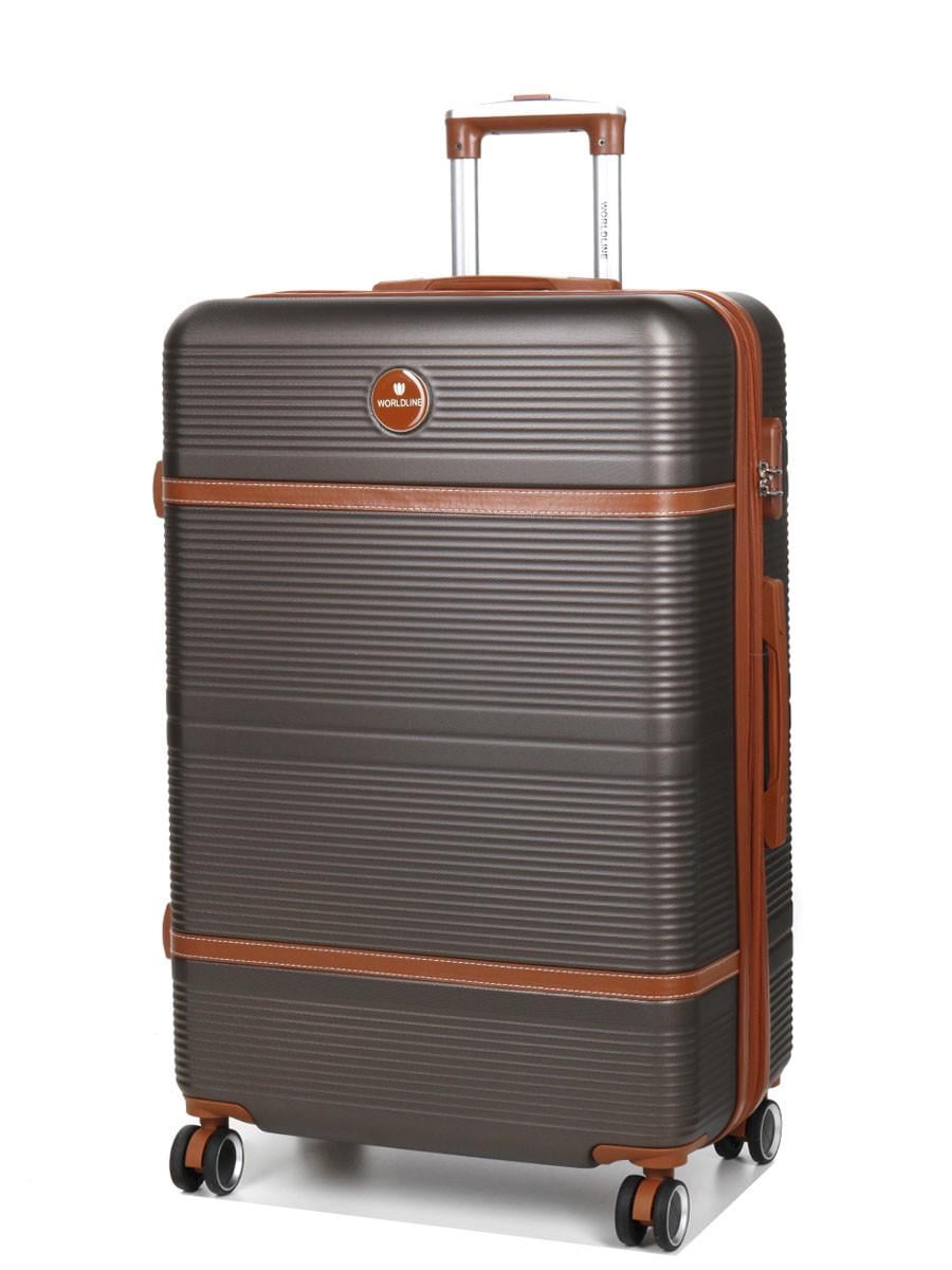 Чемодан большой Worldline L 76х49х28+5 см 110 л 4,3 кг Коричневый (629)