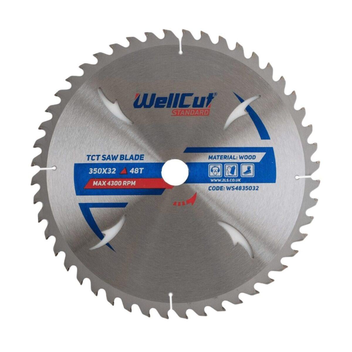 Пильний диск по дереву WellCut Standard 350х32 мм 48Т (018074)