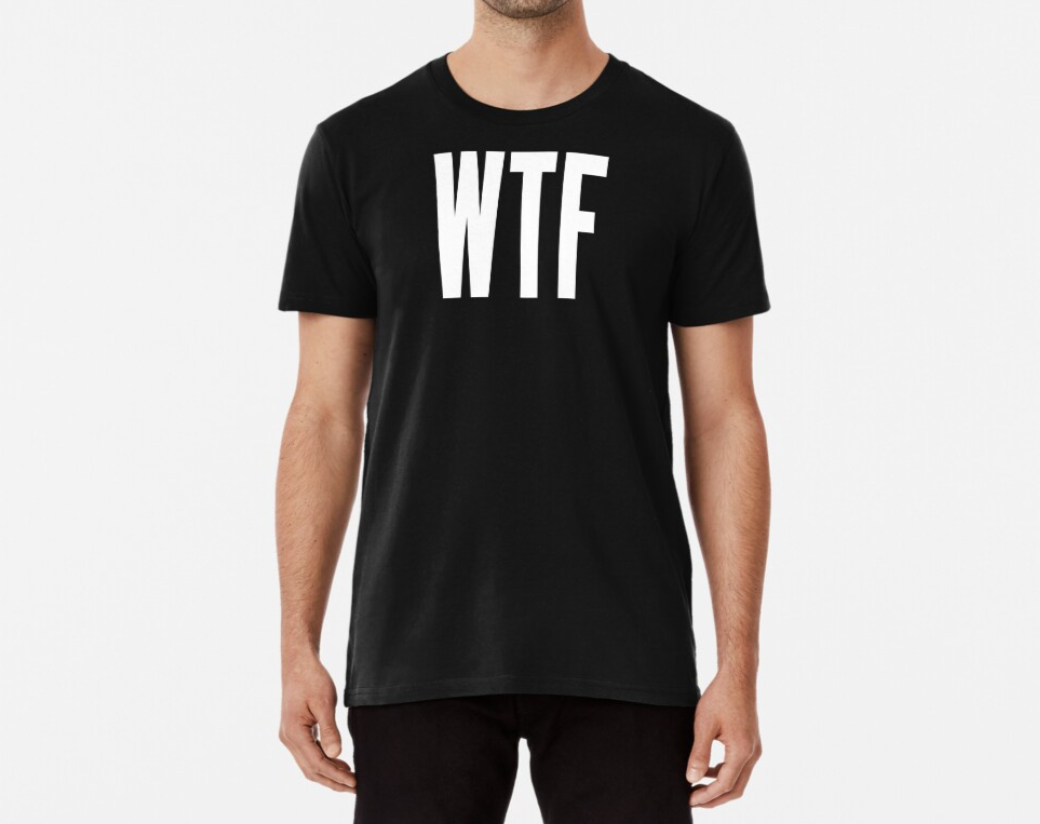 Футболка мужская Stedman "WTF" XXL Черный (ПН84-5)