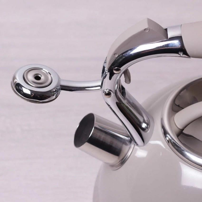 Чайник Kamille КМ-0696AN з нержавіючої сталі зі свистком 2,7 л Бежевий (1105575090) - фото 3 Чайник Kamille КМ-0696AN з нержавіючої сталі зі свистком 2,7 л Бежевий (1105575090) - фото 3