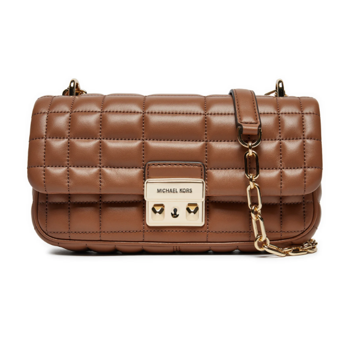 Сумка женская Michael Kors Tribeca Large Quilted Leather Shoulder Bag Brown (b2440)