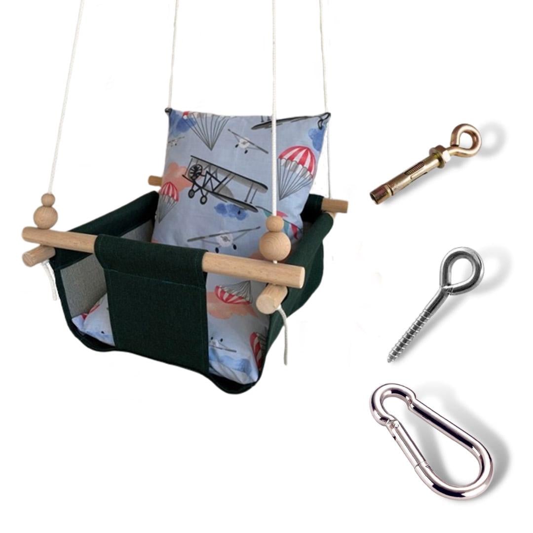 Детская качеля Infancy Самолеты Темно-зеленый (9677825) Детская качеля Infancy Самолеты Темно-зеленый (9677825)