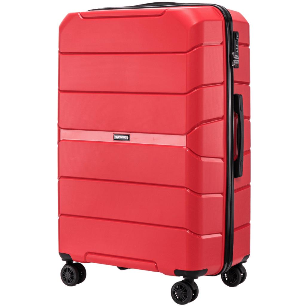 Чемодан полипропиленовый Wings PP06 большой Красный (Wp00509) Чемодан полипропиленовый Wings PP06 большой Красный (Wp00509)