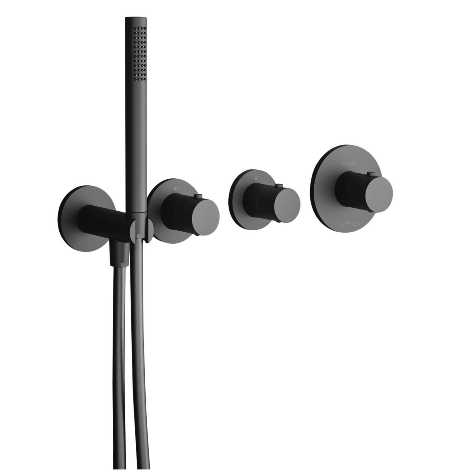 Наружная часть смесителя PAFFONI Modular box MDE000NO с термостатом Черный (142705)