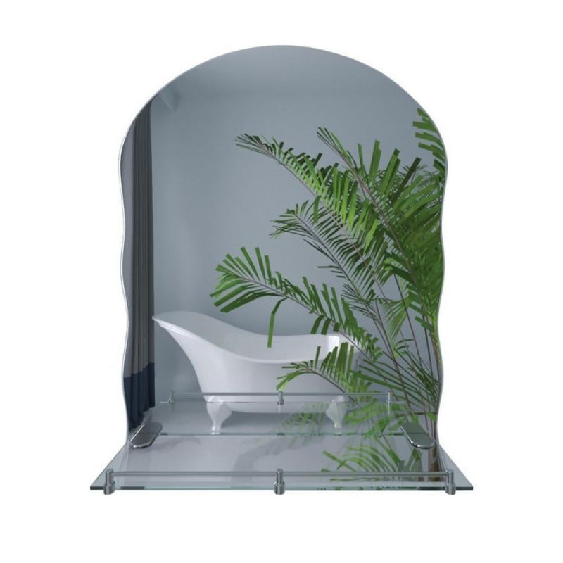 Дзеркало Lidz Anny 140.07.02 1 настінне з поличкою прямокутне з дугоподібним верхом і фігурне 600х850х106 мм (2622386057)