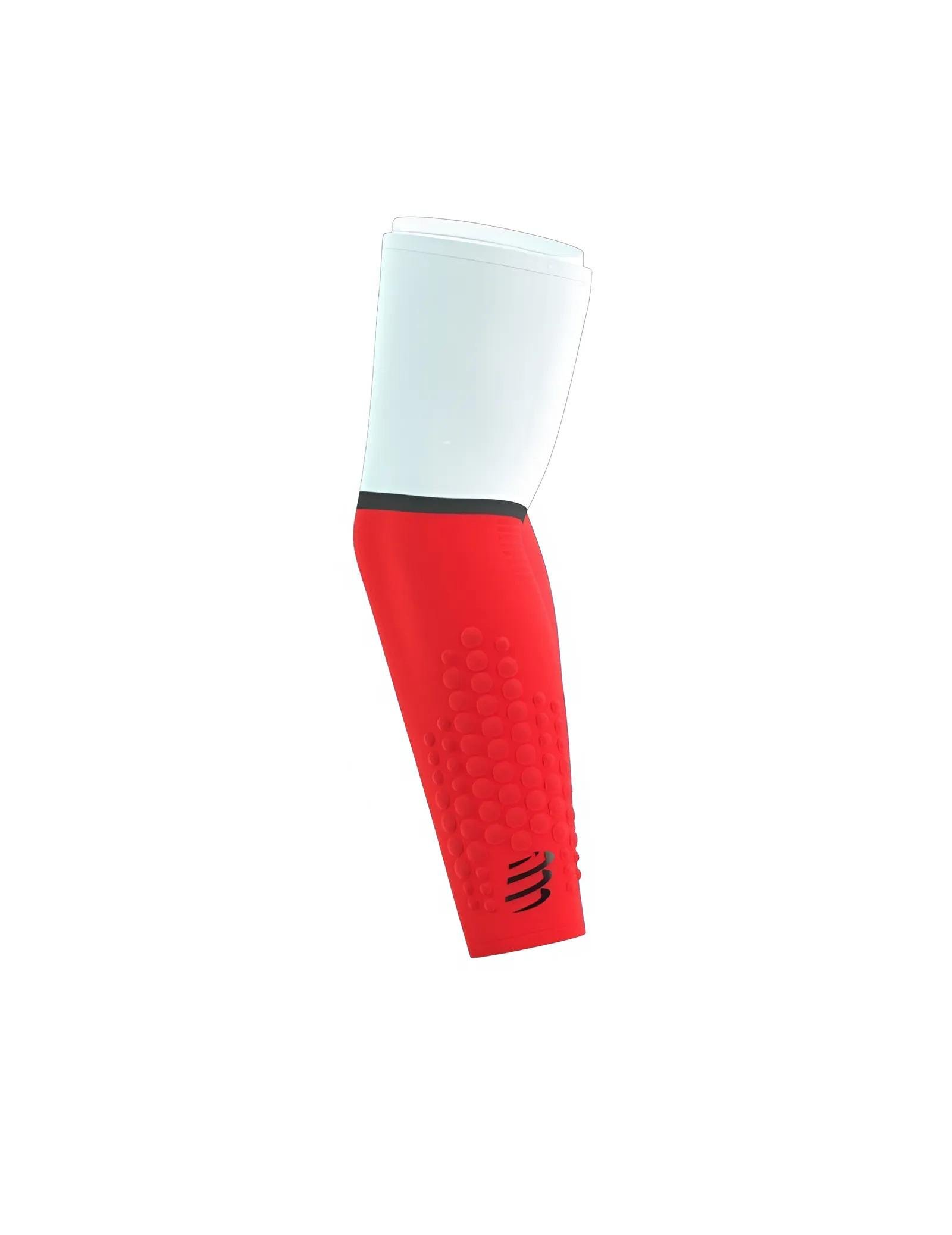 Рукави компресійні безшовні Compressport SU00008B0049T4 ArmForce Ultralight T4 White/Fluo Red (26711555) - фото 3