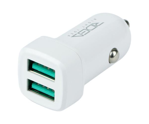 Зарядний пристрій автомобільний Ridea RCC-21112 Grand Micro-USB USB 2,4A 1 м White