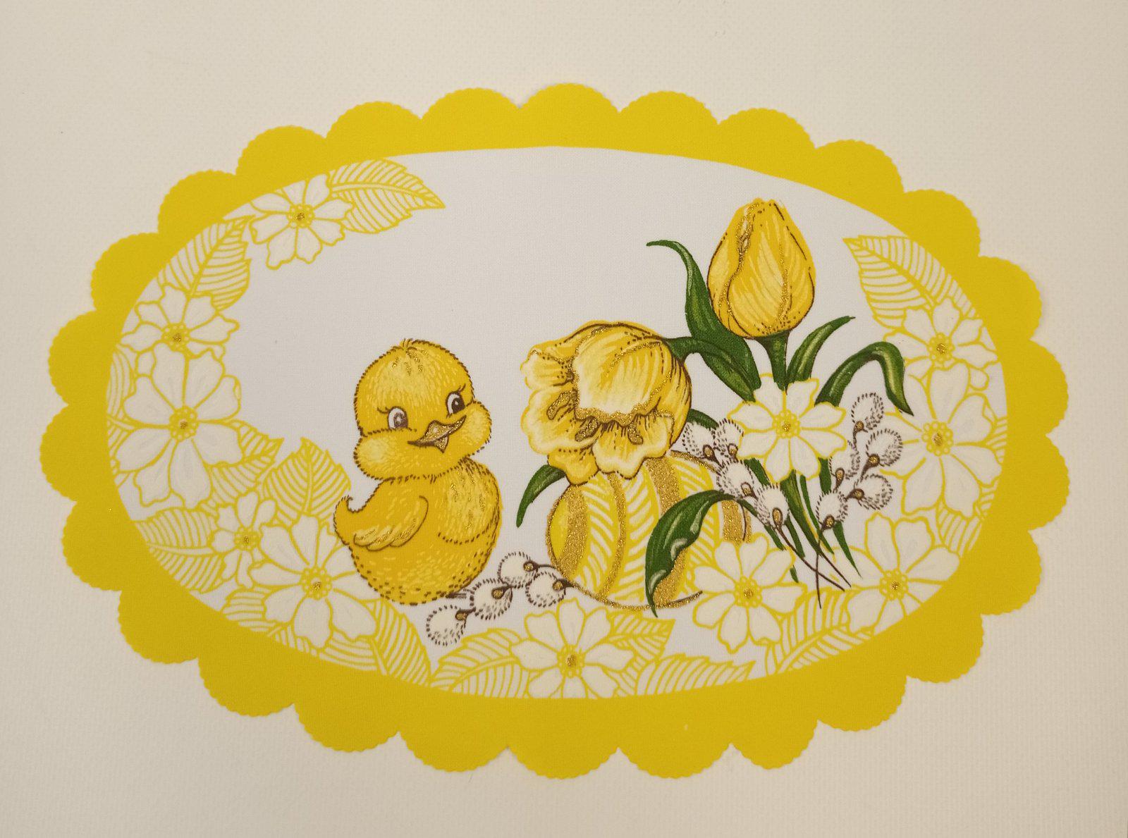 Салфетка пасхальная Easter Melody 20х30 см Yellow (CN20443)