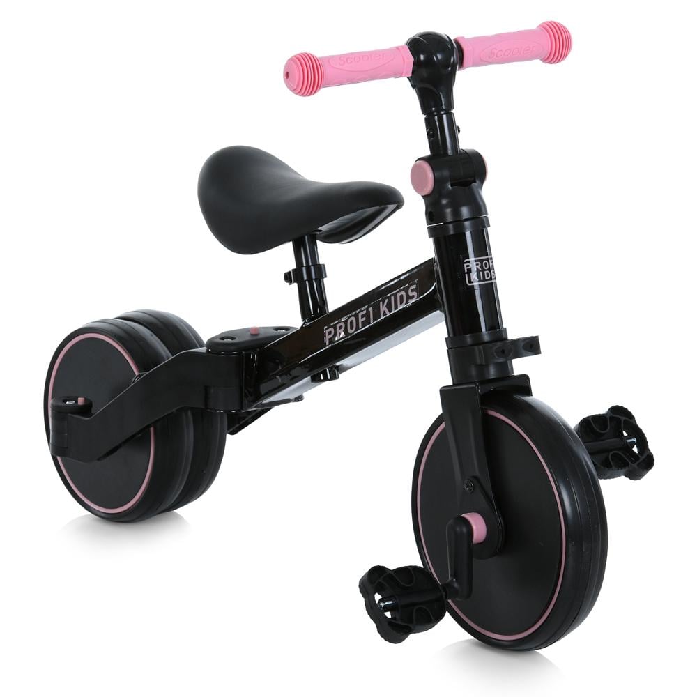 Велосипед-беговел детский PROFI KIDS MBB 1008 pink 4в1 трансформер/колеса EVA/стальная рама Розовый (32467381)