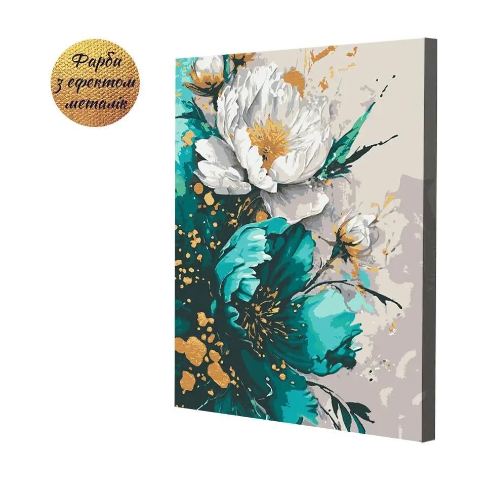 Картина по номерам Riviera Blanca "Бирюзовые букеты" ITR-090 2 шт. в наборе краска с металлическим эффектом (RB-0998/RB-0999) - фото 4 Картина по номерам Riviera Blanca "Бирюзовые букеты" ITR-090 2 шт. в наборе краска с металлическим эффектом (RB-0998/RB-0999) - фото 4