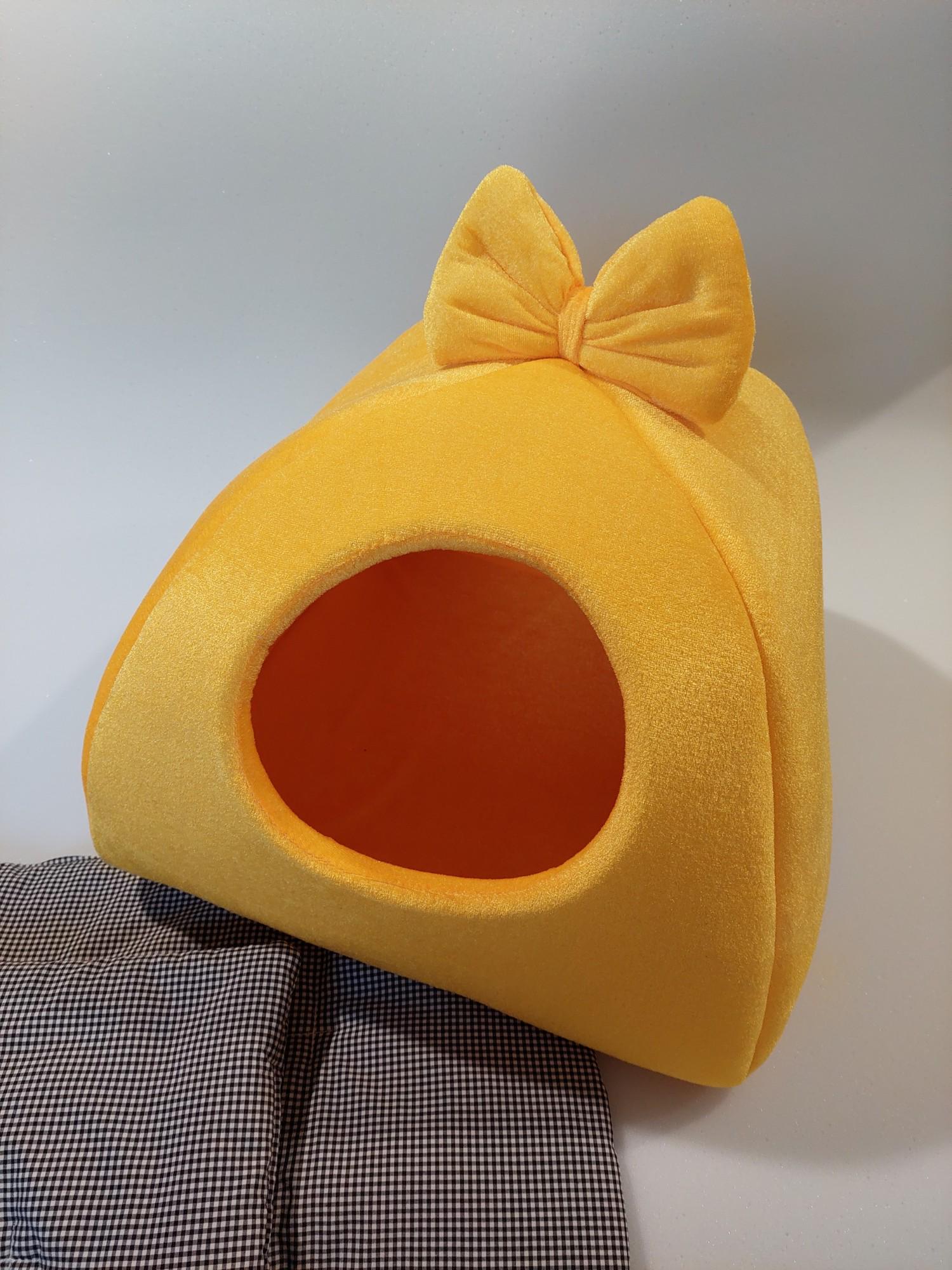 Будиночок-лежак для собак і кішок Luх home з подушкою 40х40х35 см Жовтий (26881503) - фото 3 Будиночок-лежак для собак і кішок Luх home з подушкою 40х40х35 см Жовтий (26881503) - фото 3