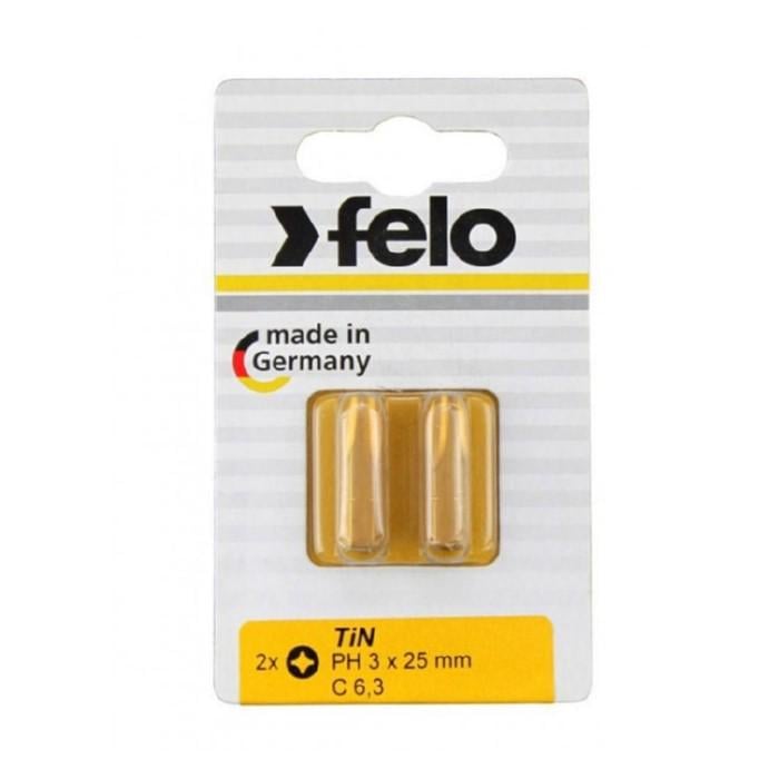 Біта Felo PH3х25 мм TIN 1/4" С 6,3 Вox 2 шт. 02203067 (14256)