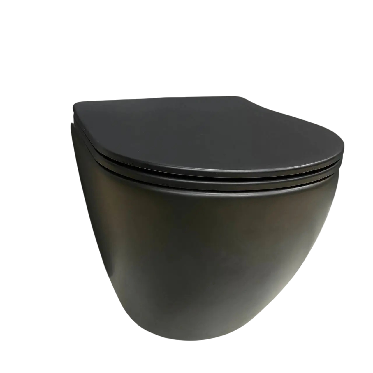 Унитаз подвесной VBI Vulcano безободковый 490x360 мм Черный матовый (RM-VBI-020412)