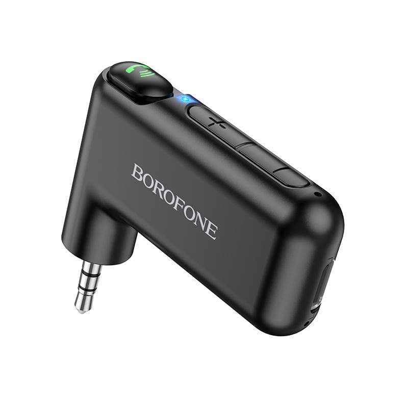 Bluetooth-ресивер Borofone BC35 Wideway car AUX BT receiver Black (6974443381450)
