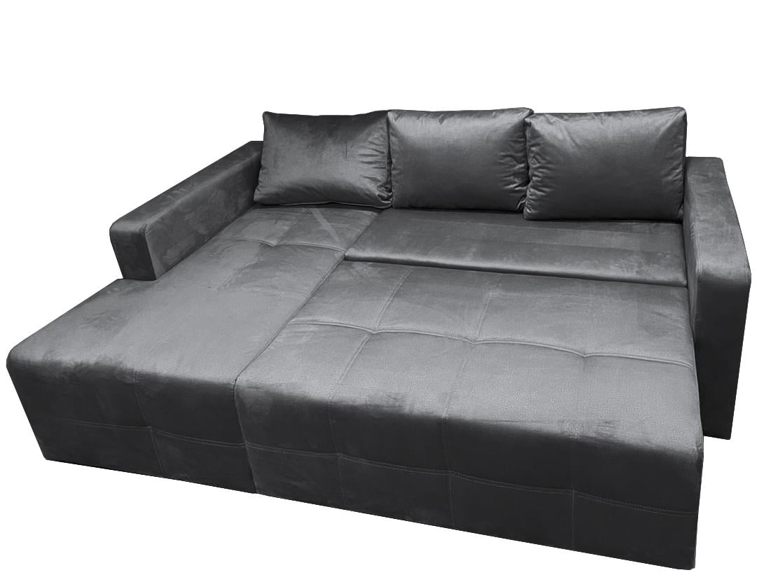 Диван угловой левый RidneTut Norman Alaska 93 еврокнижка 230х155 см Серый (43410102-93) - фото 2