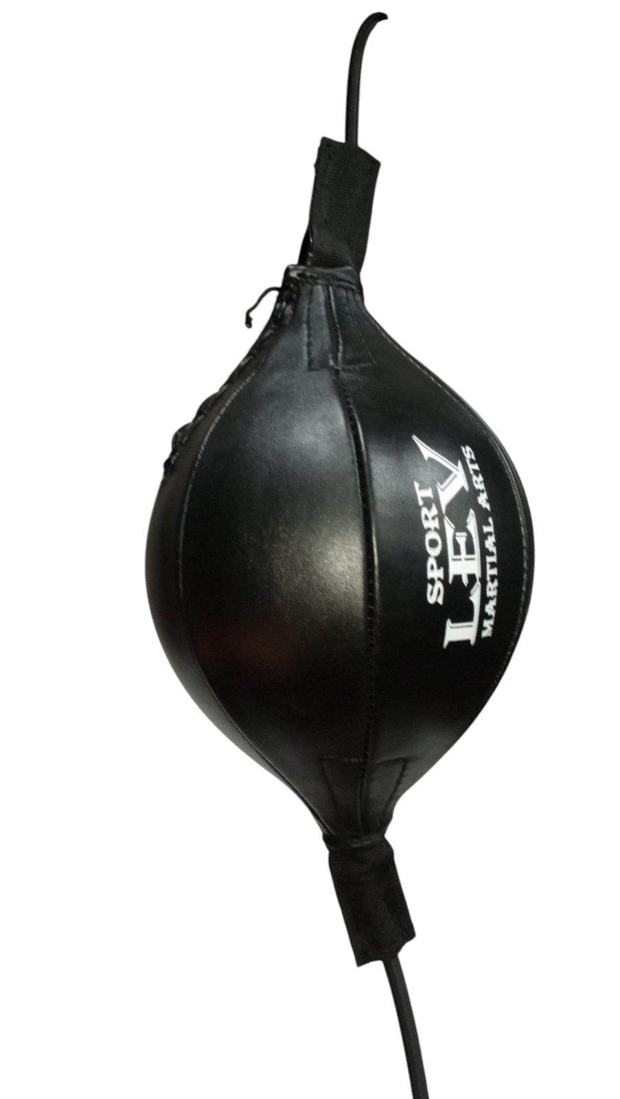 Пневмогруша Lev Sport Миндаль на растяжках 30x22 см Черный (ПГ Ч)