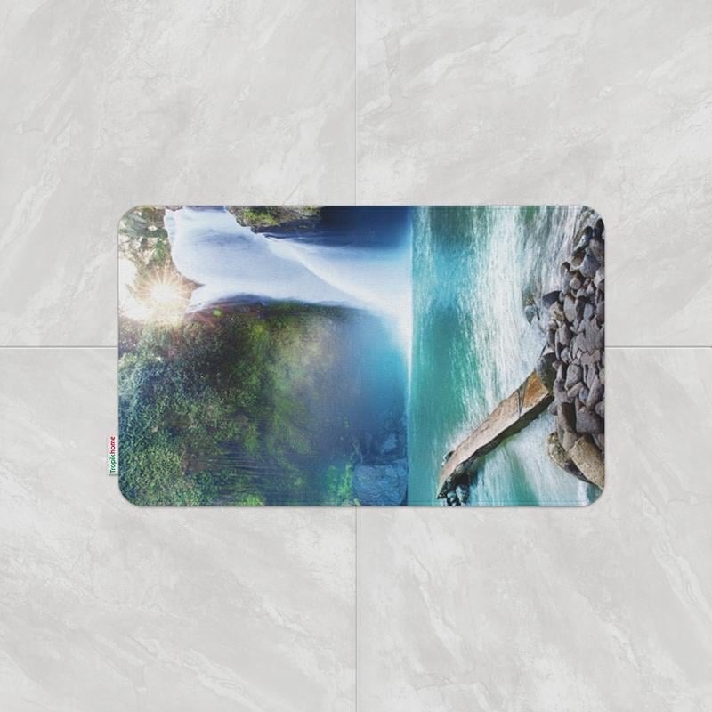 Коврик для ванной комнаты Tabe Waterfall 60х100 см Разноцветный (343961)