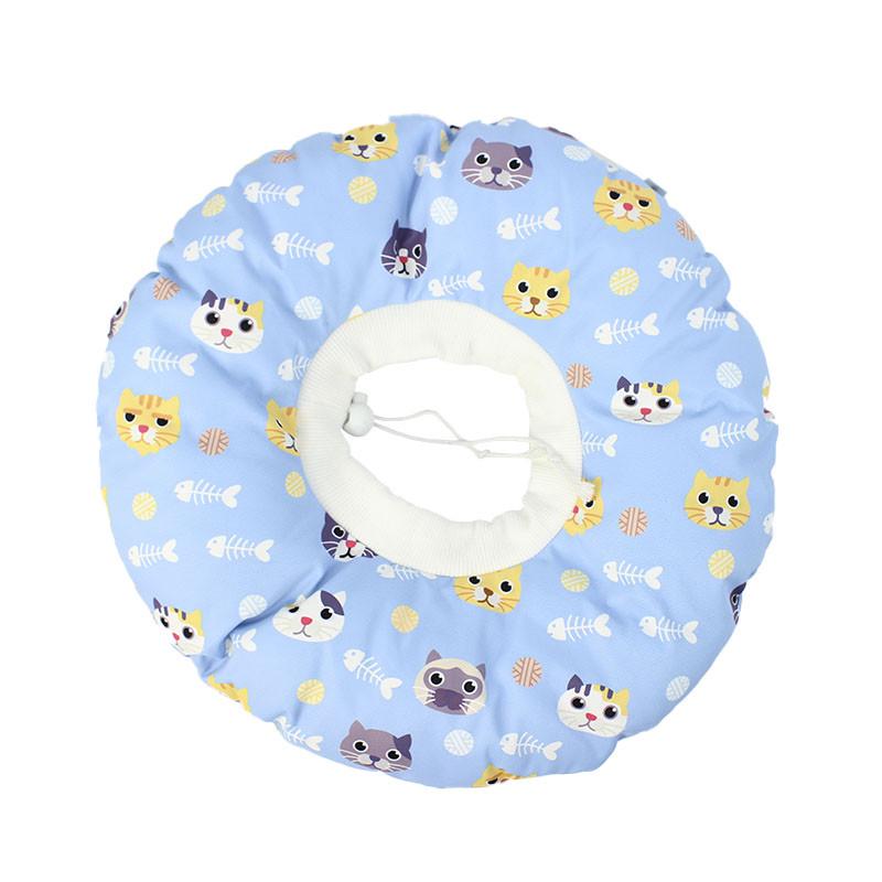Мягкий воротник-подушка для кошек Hoopet 19G0005GF Blue Cats L