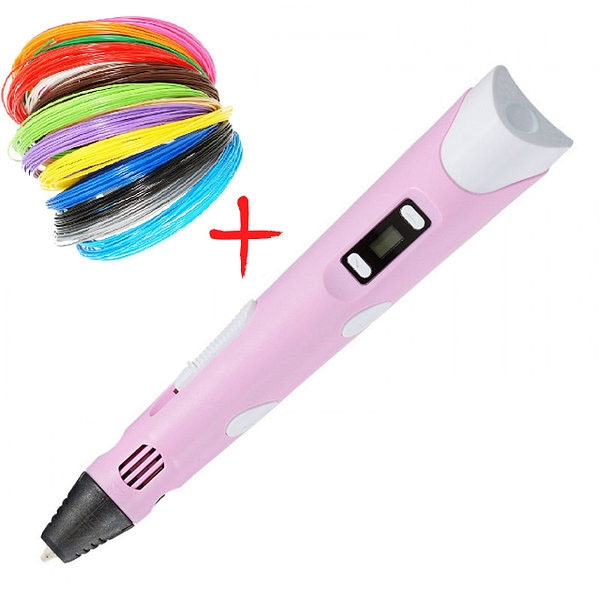 3D-ручка UKC Smart 3D Pen 2 дисплей LCD Pink (tf6039) - фото 2