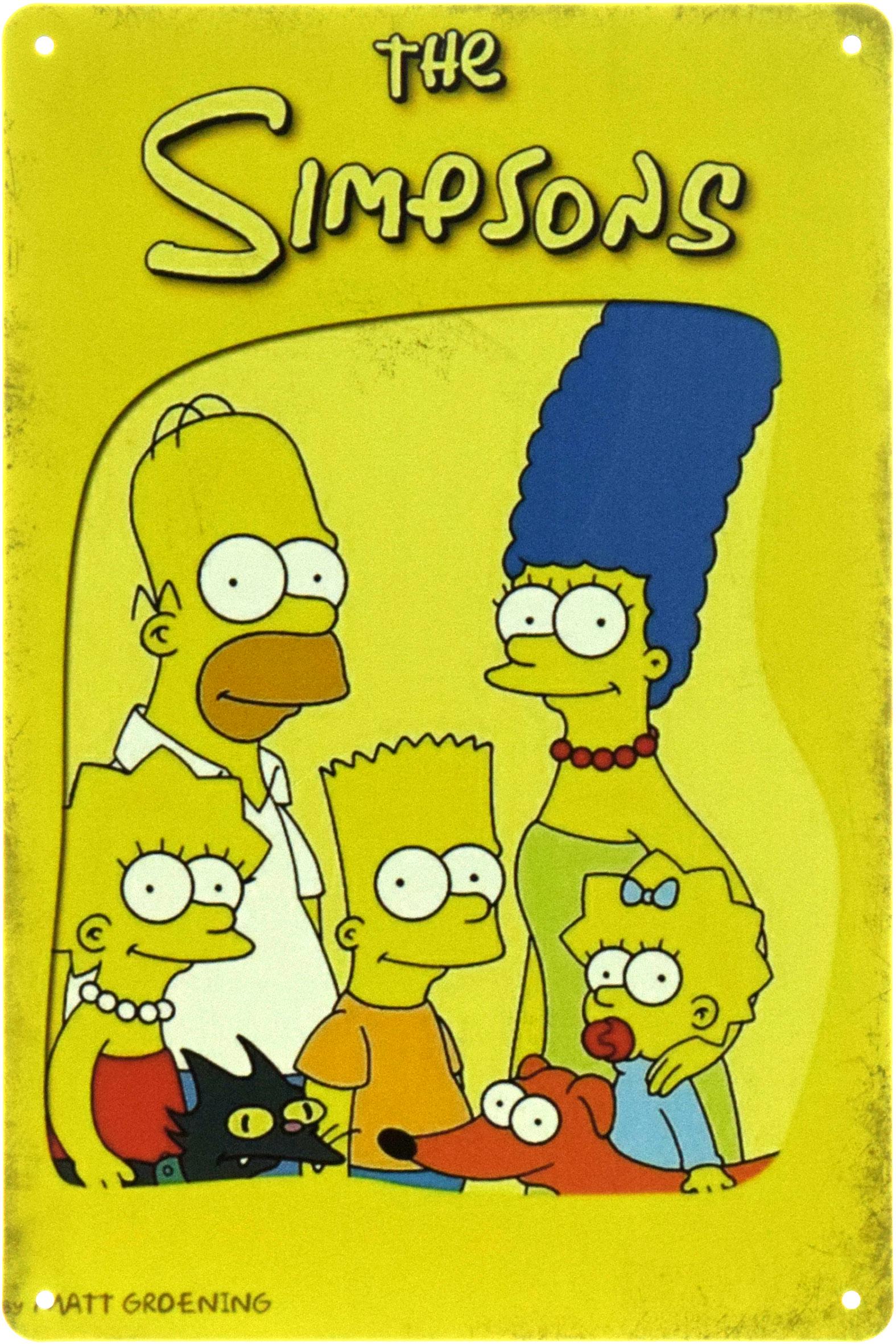 Табличка металлическая "The Simpsons" 20x30 см (ms-104404)
