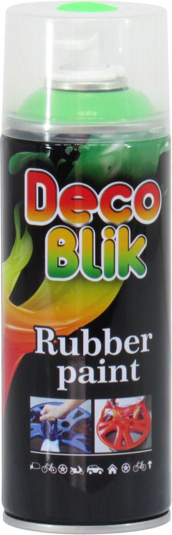 Краска-спрей флуоресцентный эффект жидкой резины Deco Blik 450 мл Зеленый (1003)