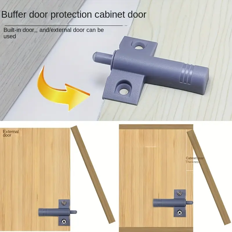 Демпферы для мебельных фасадов с накладкой 1 шт. Серый (27086238) - фото 5