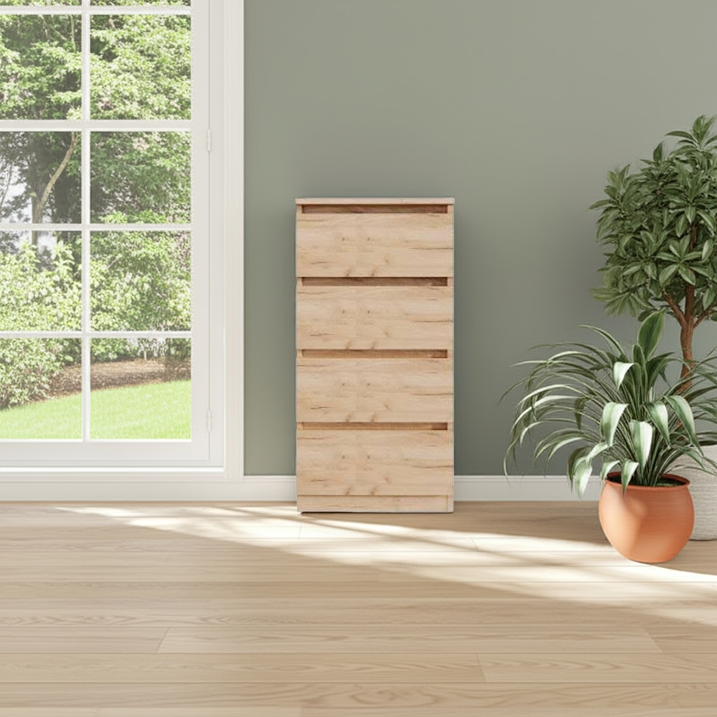Комод MEBEX на 4 шухляди 50х40х100 см Дуб Крафт (VM4B500DC) - фото 4