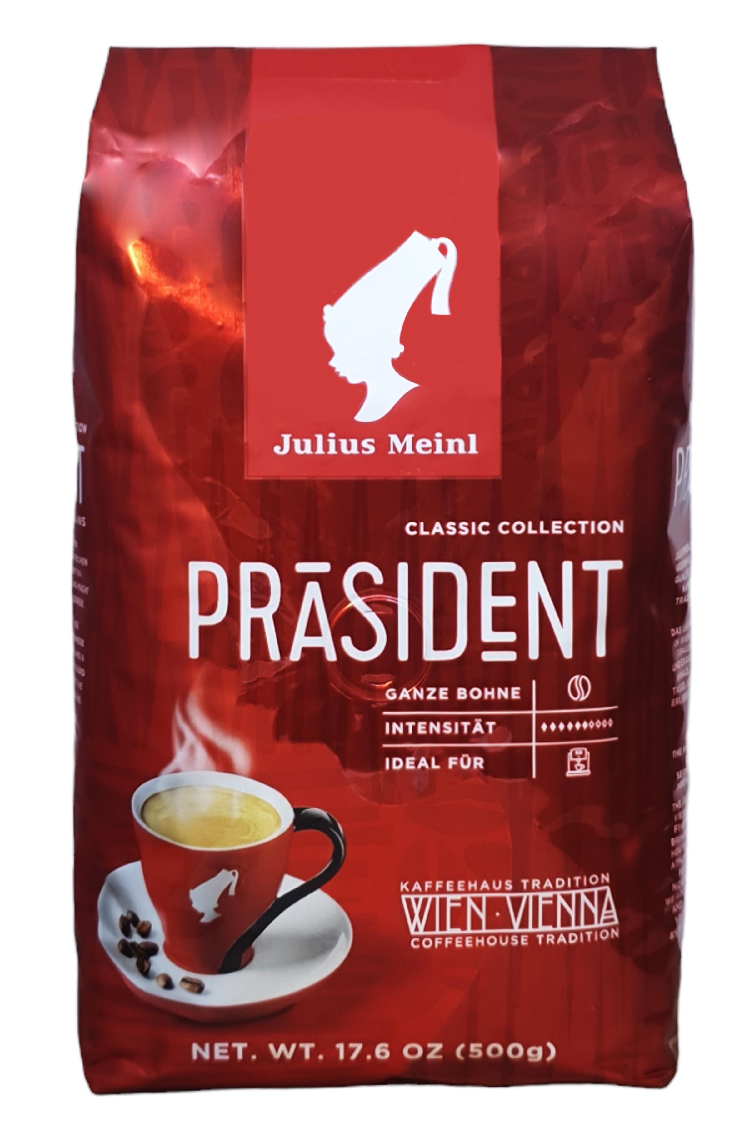 Кава Julius Meinl Prasident зерно 500 г (57296) - фото 2 Кава Julius Meinl Prasident зерно 500 г (57296) - фото 2