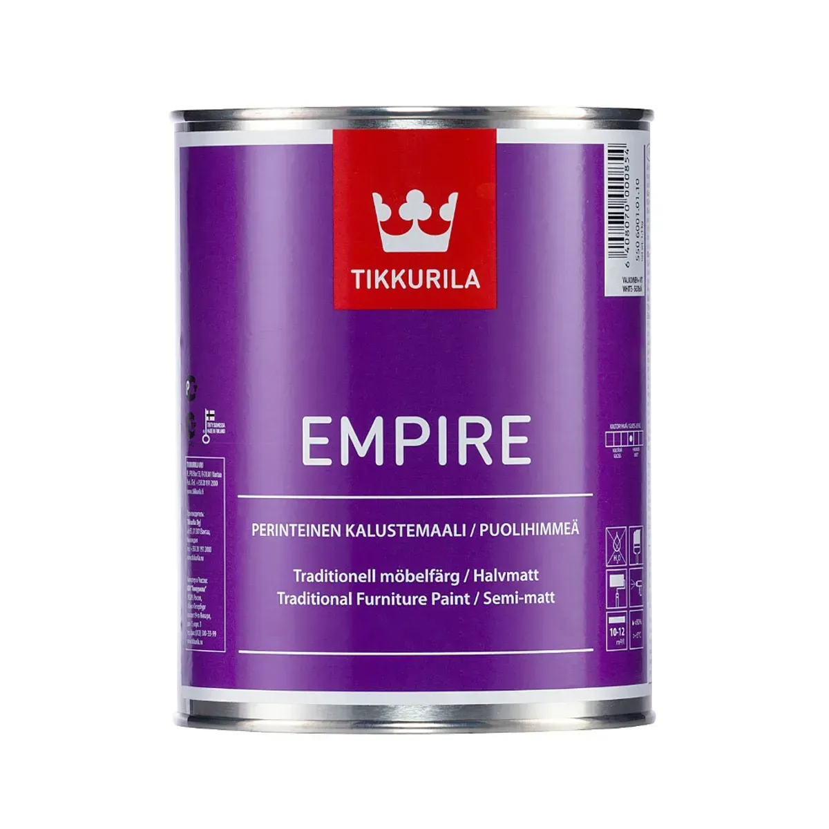Эмаль алкидная TIKKURILA Empire База А 0,9 л Белый (1424770738) Эмаль алкидная TIKKURILA Empire База А 0,9 л Белый (1424770738)