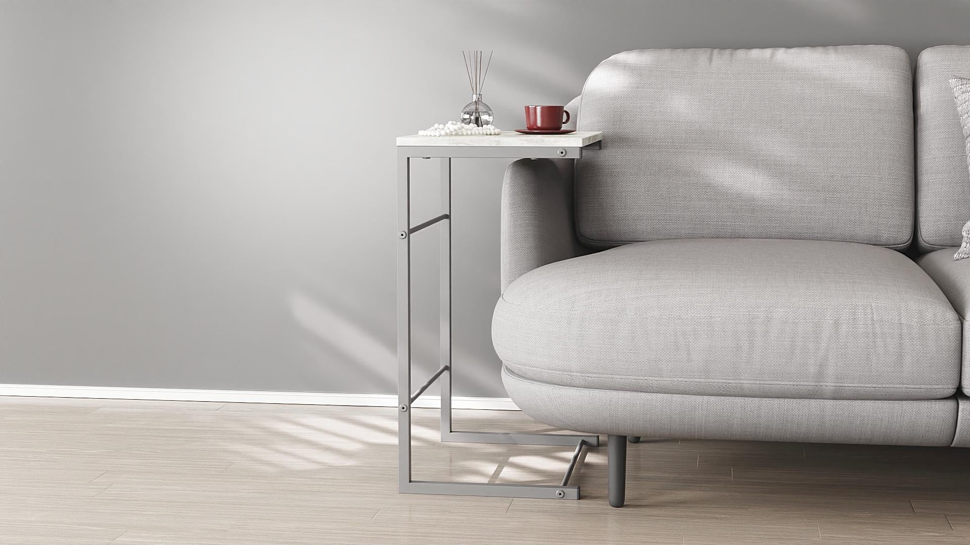 Столик Ferrum-decor Терри металл/ДСП 16 мм 650x440x330 мм Серый/Бетон (FRD-104668)