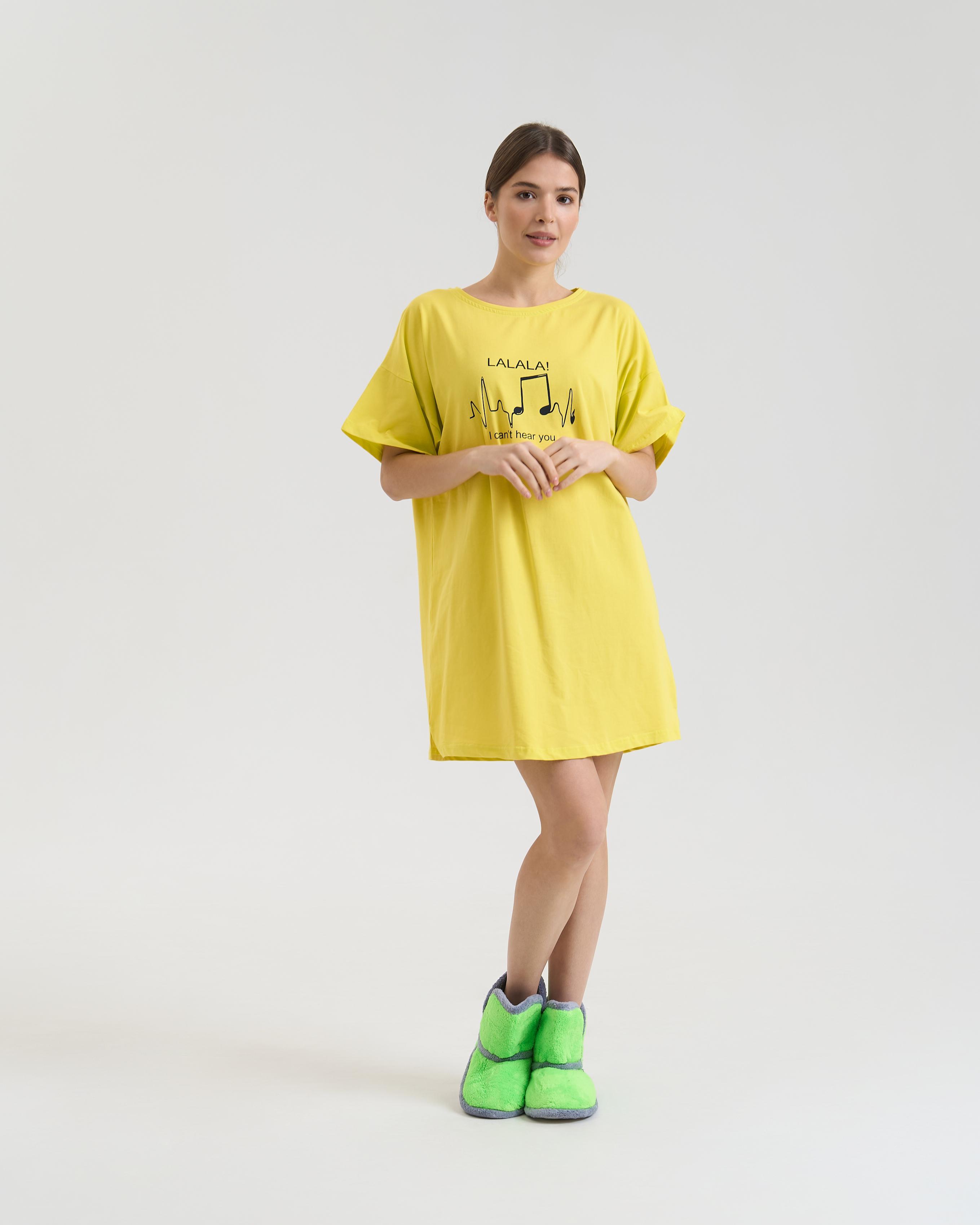 Туніка жіноча вільного крою Lalala 83663 M Жовтий