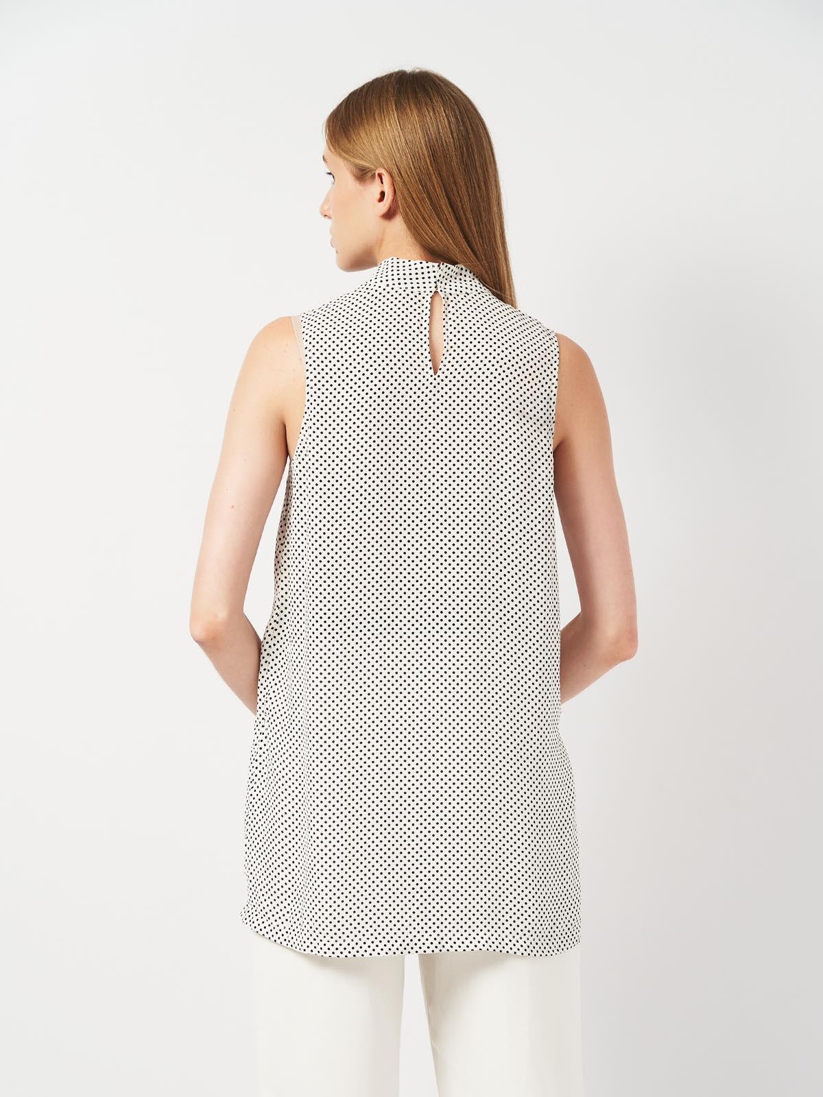 Блуза без рукава р. 38 Бело-черный (4200744ral) - фото 2 Блуза без рукава р. 38 Бело-черный (4200744ral) - фото 2