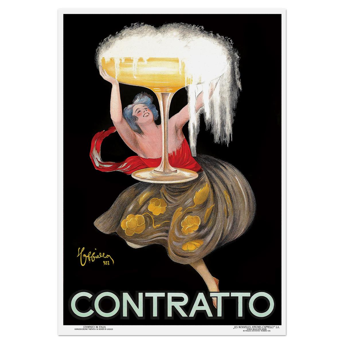 Плакат вінтажний Asti Contratto 1922 59x84 см (0034)