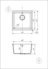 Кухонная Мойка Гранитная Galati Mira U-400 Antracit 901 Антрацит - фото 6