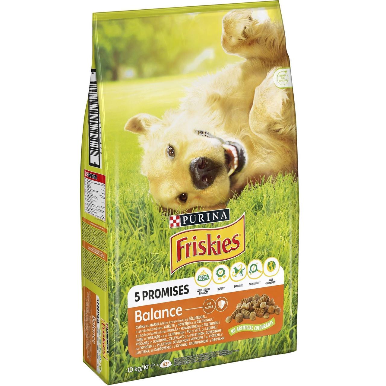 Корм для собак Friskies Balance з куркою/яловичиною та овочами 10 кг