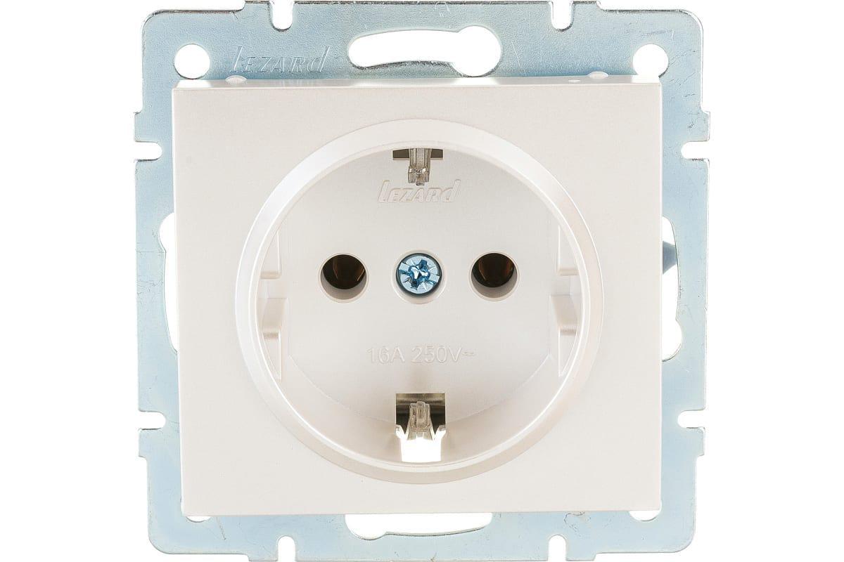 Розетка Rain 1-я с/з 703-3088-122B Белый (00000039710)