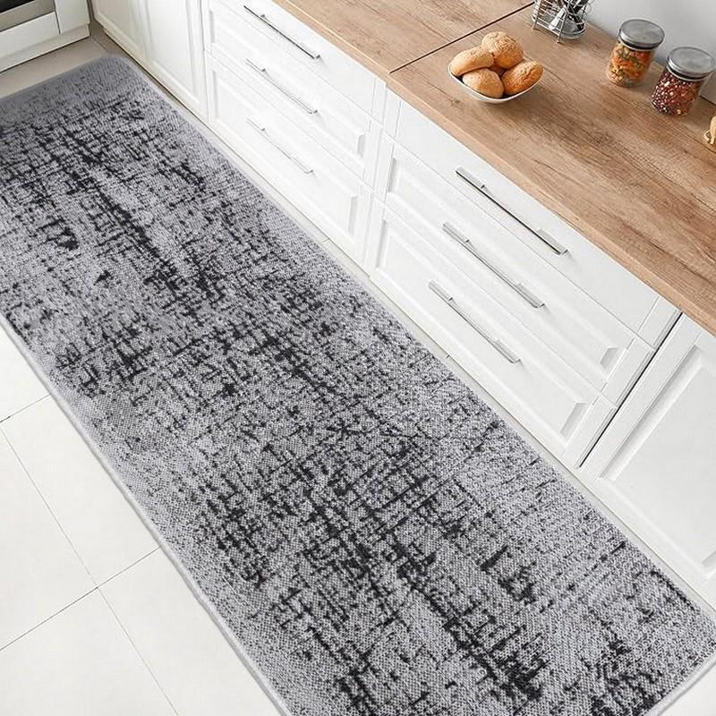 Коврик для кухни Kitchen 1972608 67х200 см Светло-серый