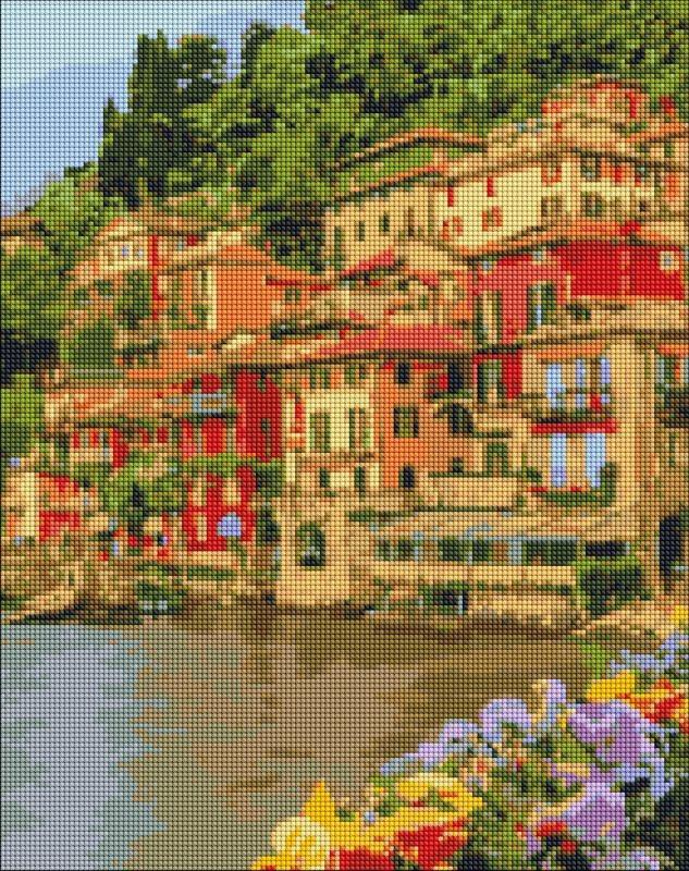 Алмазная мозаика Идейка Набережная Италии 40x50 см (AMO7116)