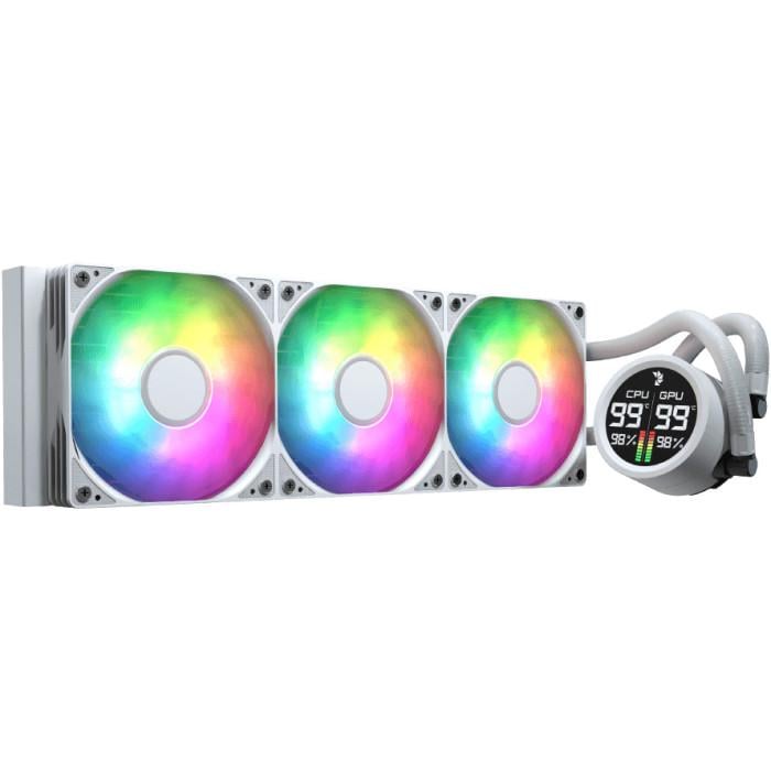 Система водяного охлаждения AeroCool Abyss L360R Digi 360 мм 320 Вт 3 вентилятора 120 мм 1800 об/мин Белый (ACLA-AD36117.21)