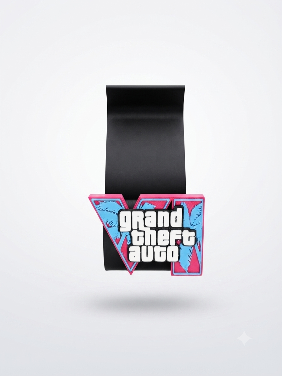 Универсальный держатель для геймпадов Xbox / PlayStation / Nintendo в стиле Grand Theft Auto VI (GTA VI)