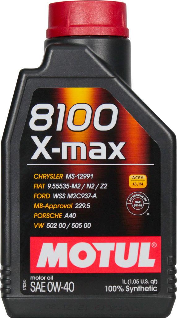 Моторное масло Motul 8100 X-max 348201 бензин/дизель 0W-40 1 л (1401052)