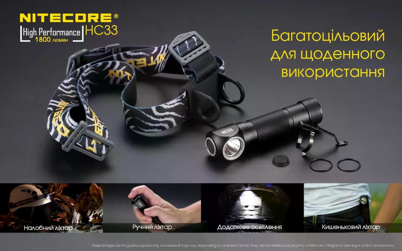 Ліхтар Nitecore HC33 1800 Lm 187 м (27831915) - фото 8 Ліхтар Nitecore HC33 1800 Lm 187 м (27831915) - фото 8